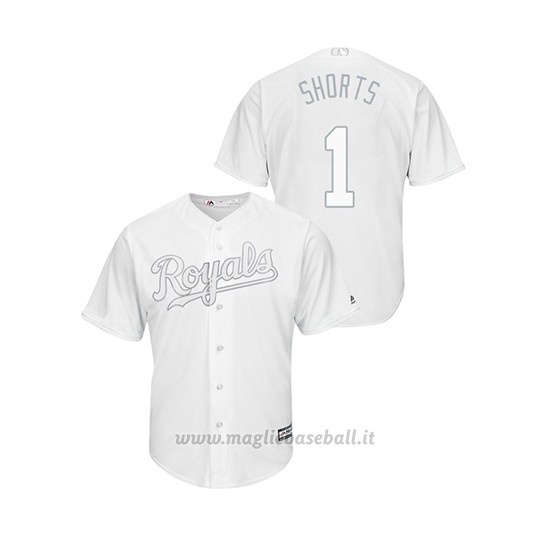 Maglia Baseball Uomo Kansas City Royals Nicky Lopez 2019 Players Weekend Sh Orts Replica Bianco